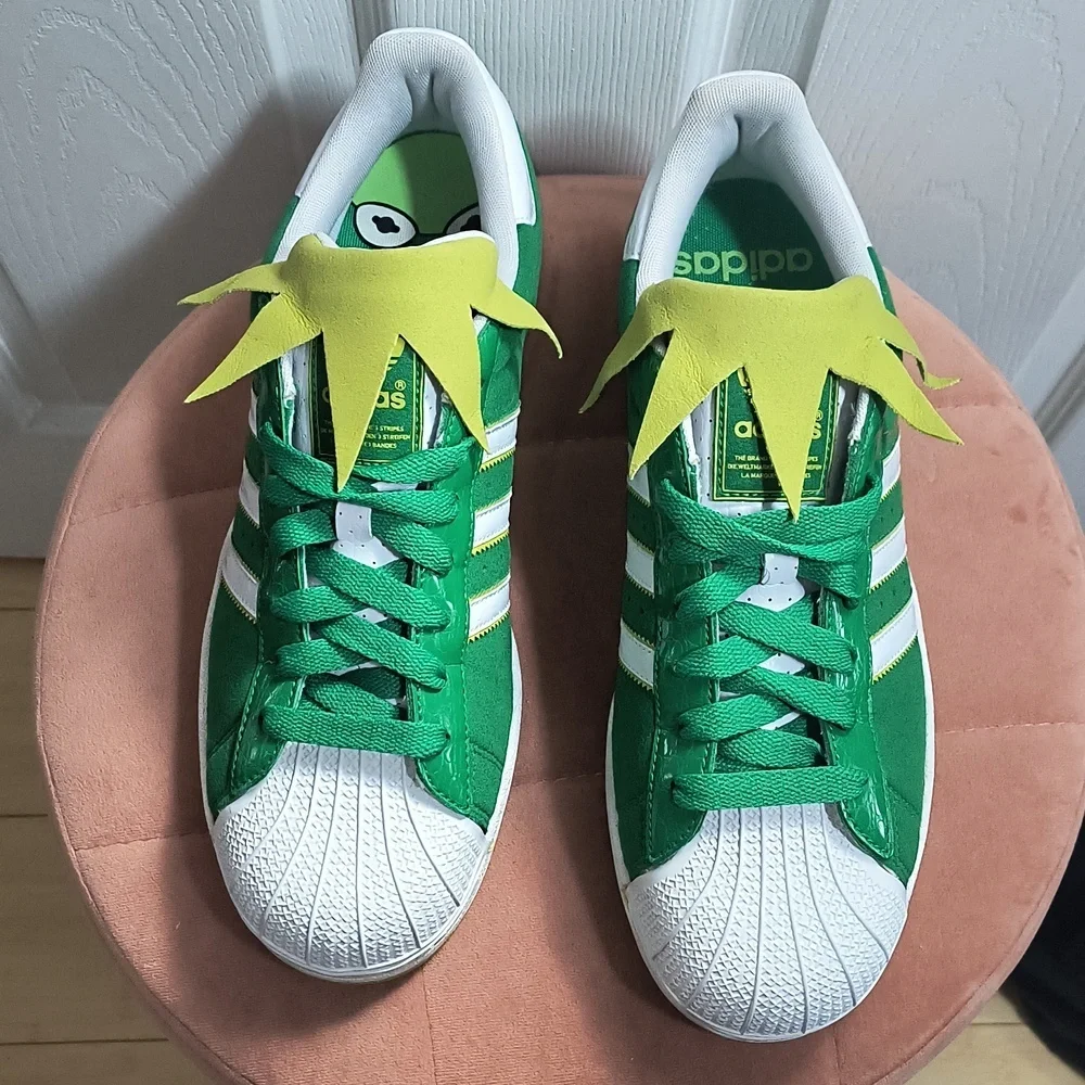 Adidas Superstar 2 Kermit The Frog Sneakers RARE Size 9.5 Mens / 10.5 Womens